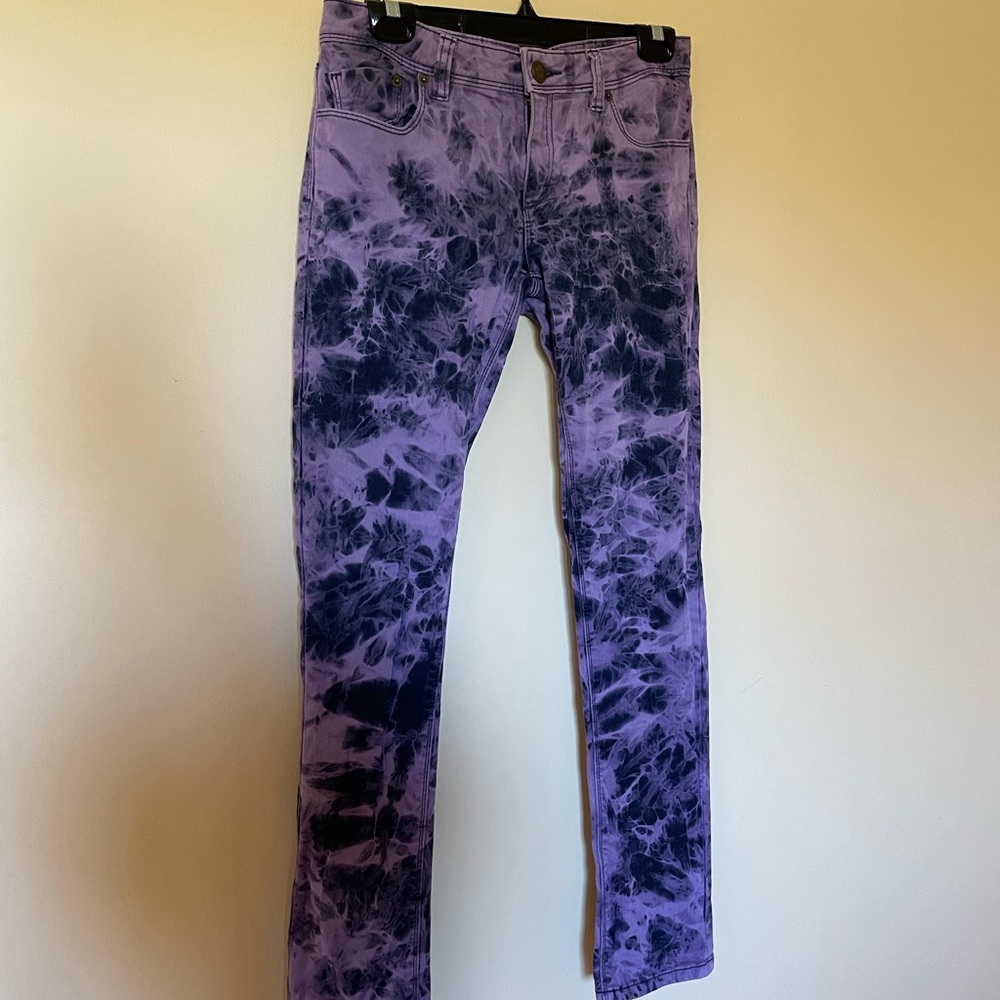 Bcbg generation purple tie dye jeans